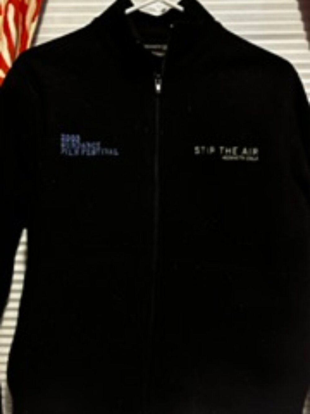 Black Fleece Jacket by Kenneth Cole New York, full zip closure, Size XS